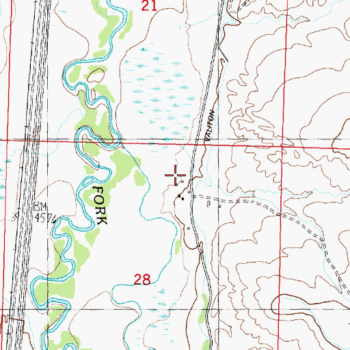 Topographic Map of 07N09W28ABAC01 Well, MT
