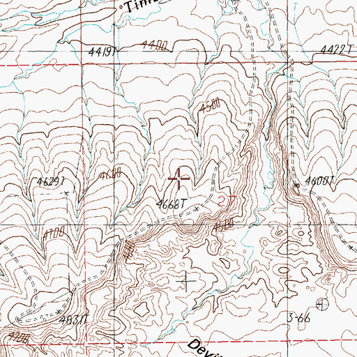Topographic Map of 07N16E27CABC01 Well, MT