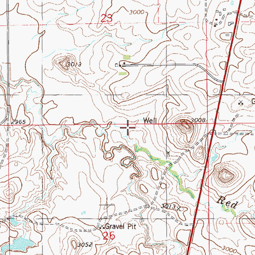 Topographic Map of 07N59E26AB__01 Well, MT
