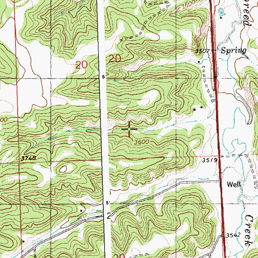 Topographic Map of 07N26E20DCBD01 Well, MT