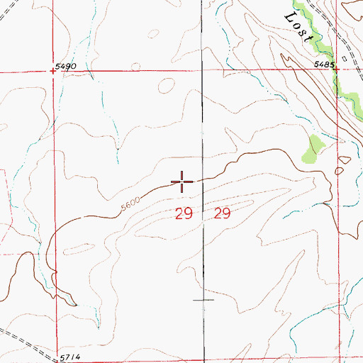 Topographic Map of 07N11E29____01 Well, MT