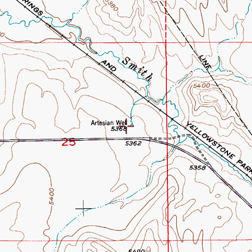 Topographic Map of 07N07E25ADCA01 Well, MT