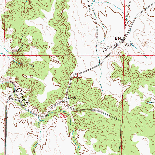 Topographic Map of 07N56E26ABDA01 Well, MT