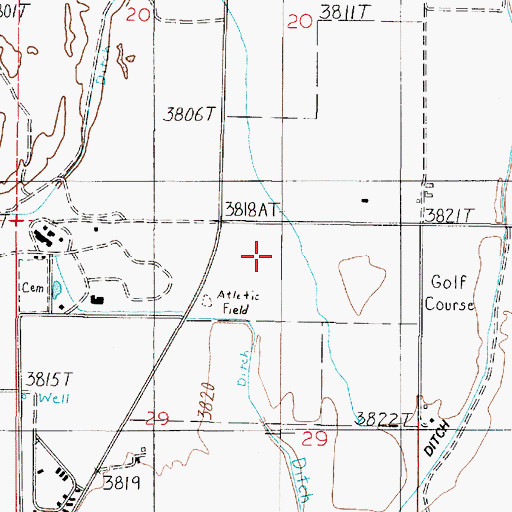 Topographic Map of 07N02E29AB__01 Well, MT