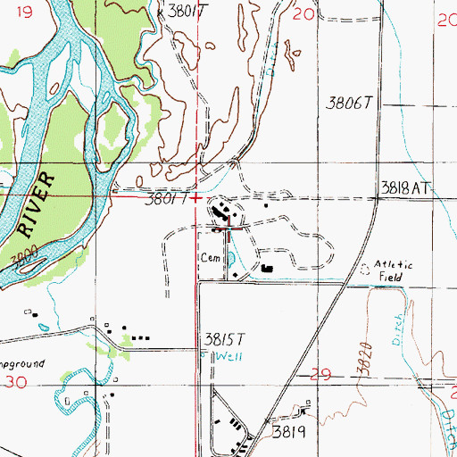 Topographic Map of 07N02E29BB__01 Well, MT