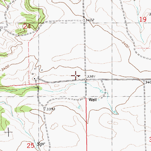 Topographic Map of 07N24E24DDDD01 Well, MT