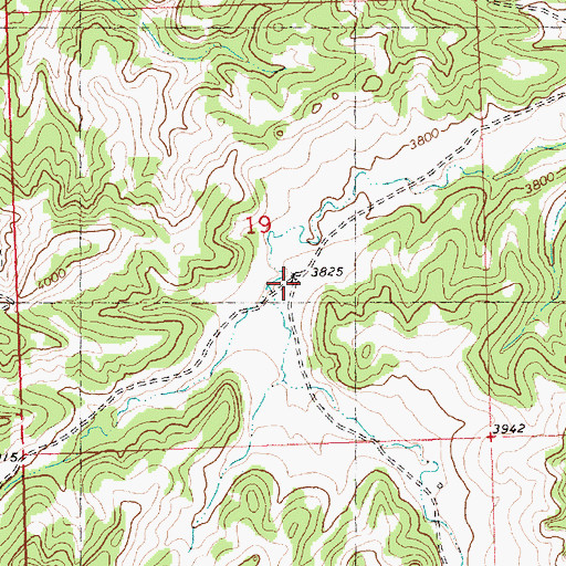Topographic Map of 07N27E19DBBD01 Well, MT