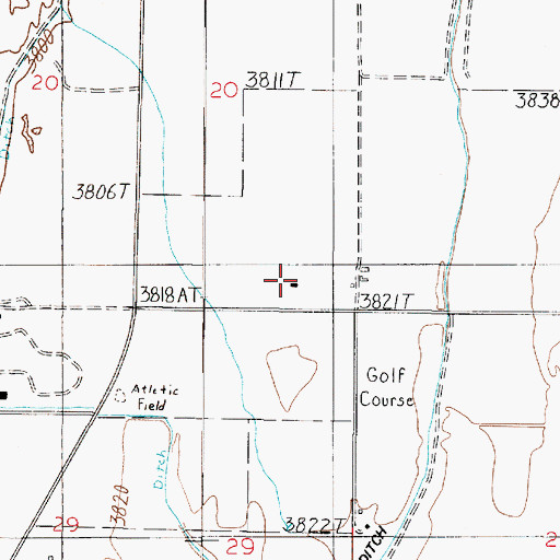 Topographic Map of 07N02E20DDCD01 Well, MT