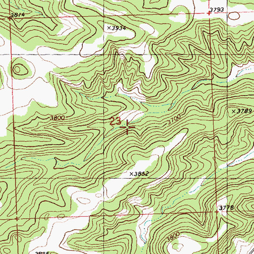 Topographic Map of 07N27E23DBBB01 Well, MT