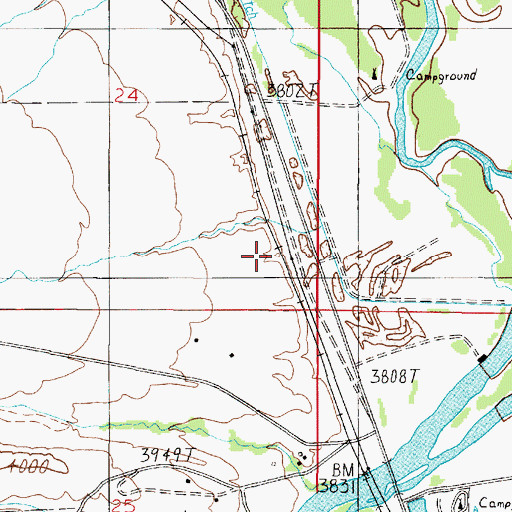 Topographic Map of 07N01E24DD__01 Well, MT
