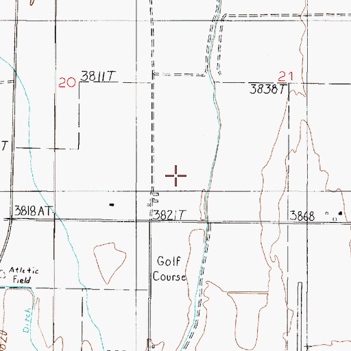 Topographic Map of 07N02E21CC__01 Well, MT