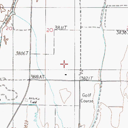 Topographic Map of 07N02E20DD__01 Well, MT