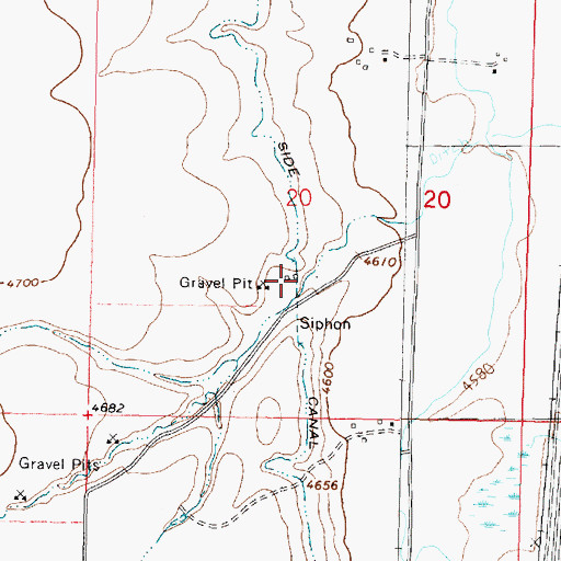 Topographic Map of 07N09W20CADD01 Well, MT