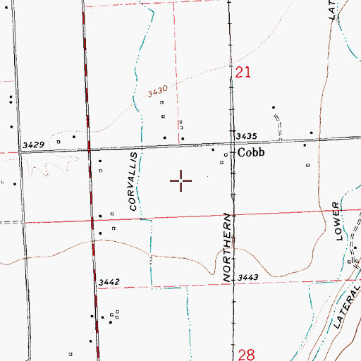 Topographic Map of 07N20W21CD__01 Well, MT