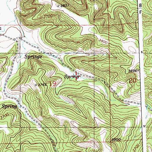 Topographic Map of 07N28E19ADC_01 Spring, MT