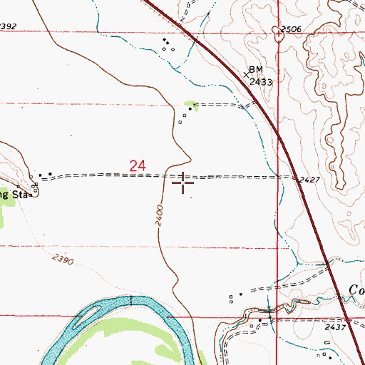 Topographic Map of 07N47E24DBAB01 Well, MT