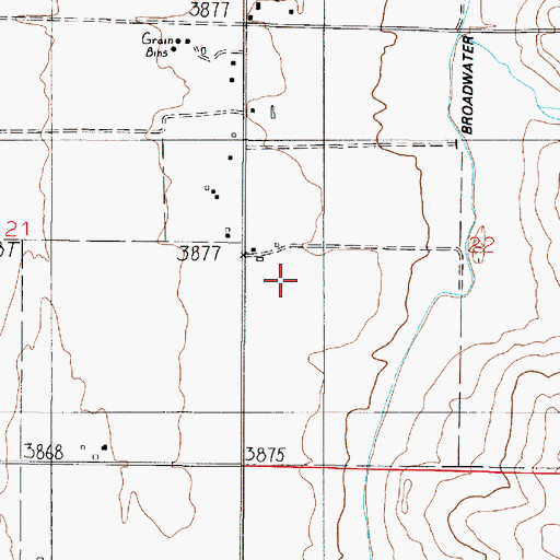 Topographic Map of 07N02E22CB__01 Well, MT