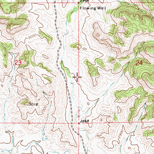 Topographic Map of 07N53E23AAAA01 Well, MT