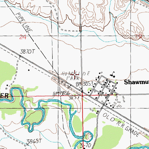 Topographic Map of 07N17E24DD__01 Well, MT