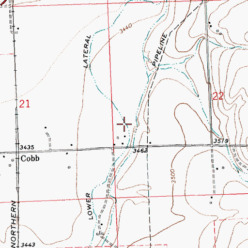 Topographic Map of 07N20W22CB__01 Well, MT