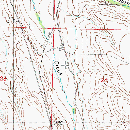 Topographic Map of 07N09W24BC__01 Well, MT
