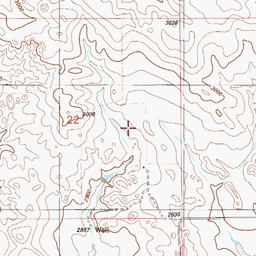 Topographic Map of 07N57E22DAC_01 Well, MT