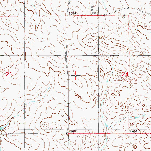 Topographic Map of 07N57E24BBCB01 Well, MT