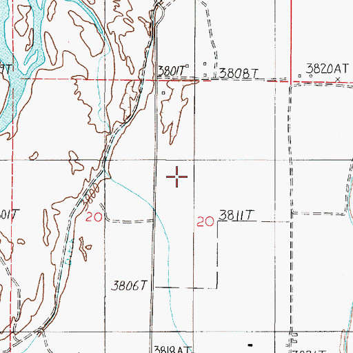 Topographic Map of 07N02E20AC__01 Well, MT