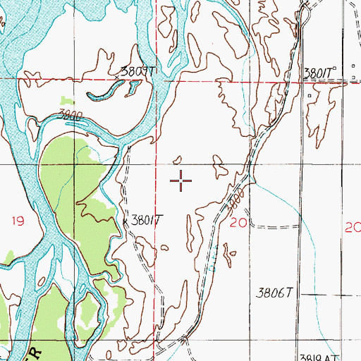 Topographic Map of 07N02E20BC__01 Well, MT