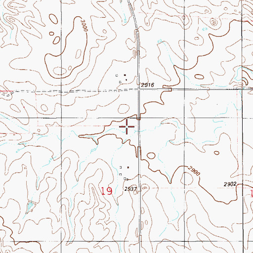 Topographic Map of 07N58E19BA__01 Well, MT