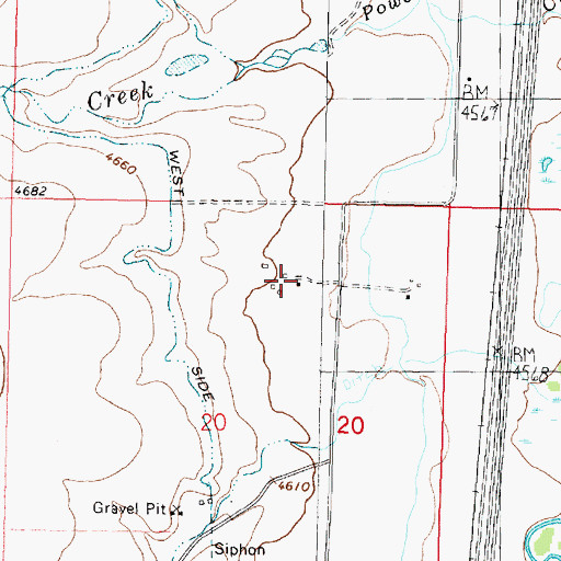Topographic Map of 07N09W20ABDB01 Well, MT