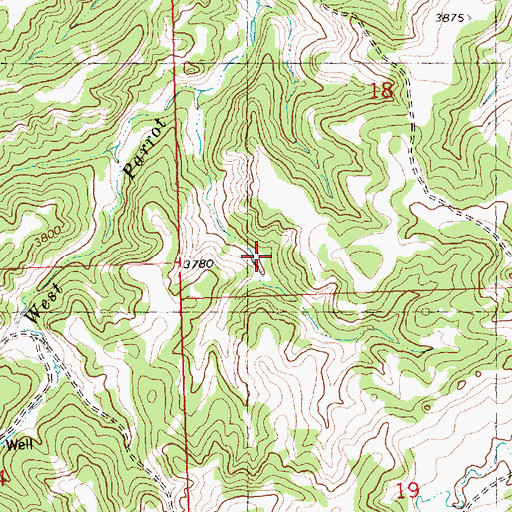 Topographic Map of 07N27E18CCDB01 Well, MT