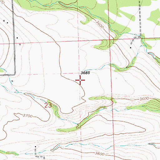 Topographic Map of 07N21W23ADB_01 Well, MT