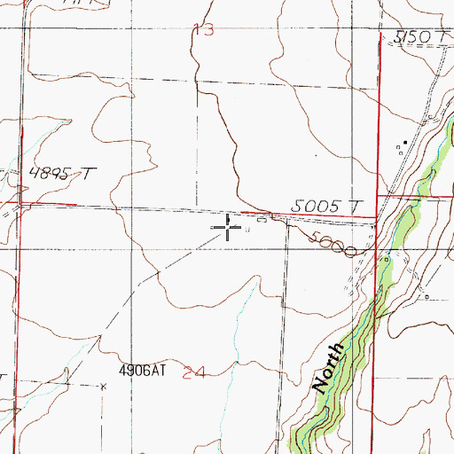 Topographic Map of 07N03E24AB__01 Well, MT