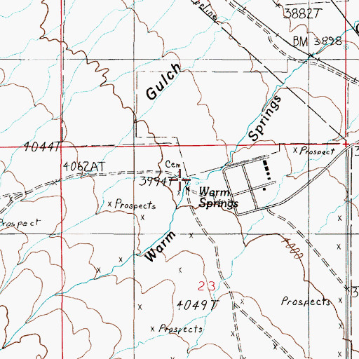Topographic Map of 07N01E23BA__01 Spring, MT