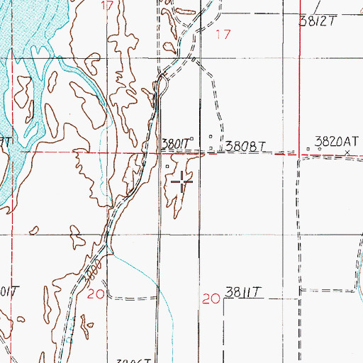 Topographic Map of 07N02E20AB__02 Well, MT