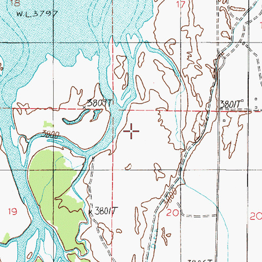 Topographic Map of 07N02E20BB__01 Well, MT