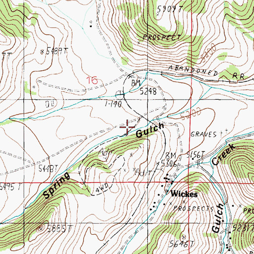 Topographic Map of 07N04W16DCAA01 Well, MT