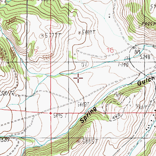 Topographic Map of 07N04W16CDBB01 Well, MT