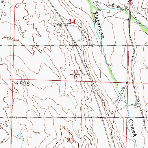 Topographic Map of 07N09W14DCCD01 Well, MT