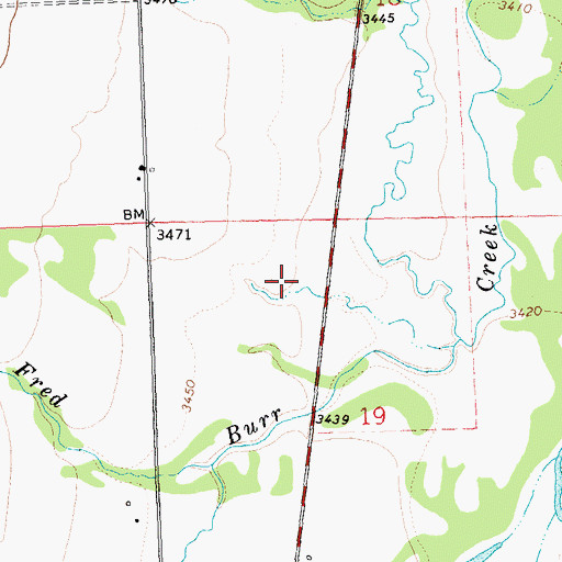 Topographic Map of 07N20W19BA__01 Well, MT