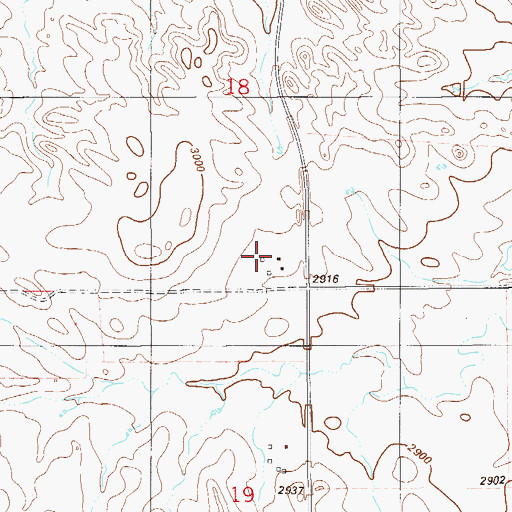 Topographic Map of 07N58E18DDCB01 Well, MT
