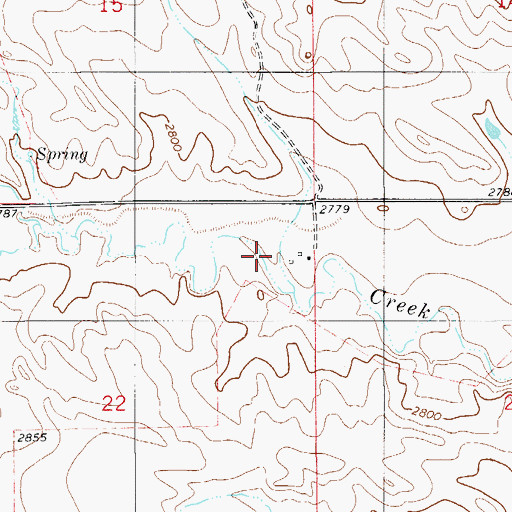 Topographic Map of 07N55E22AA__01 Well, MT