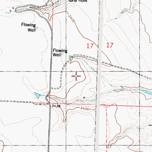 Topographic Map of 07N32E17C___01 Well, MT