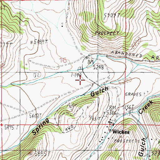 Topographic Map of 07N04W16DBDA01 Well, MT