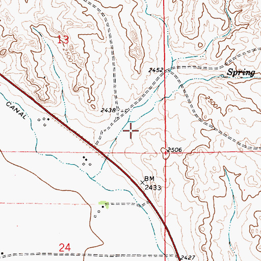Topographic Map of 07N47E24AAD_01 Well, MT