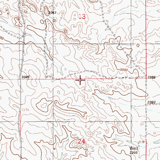 Topographic Map of 07N57E24BAAA01 Well, MT
