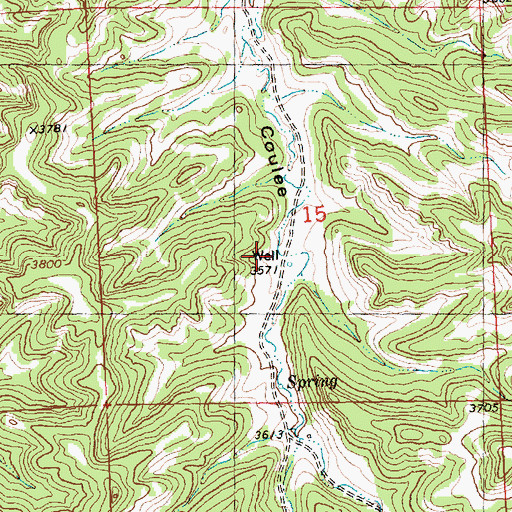 Topographic Map of 07N28E15DBBC01 Well, MT