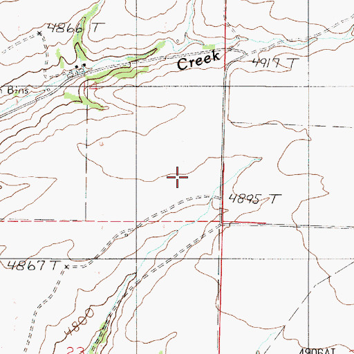 Topographic Map of 07N03E14DD__01 Well, MT