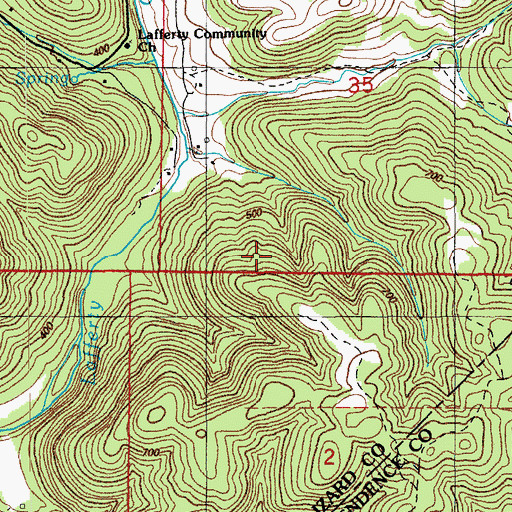 Topographic Map of Pugh Mine, AR
